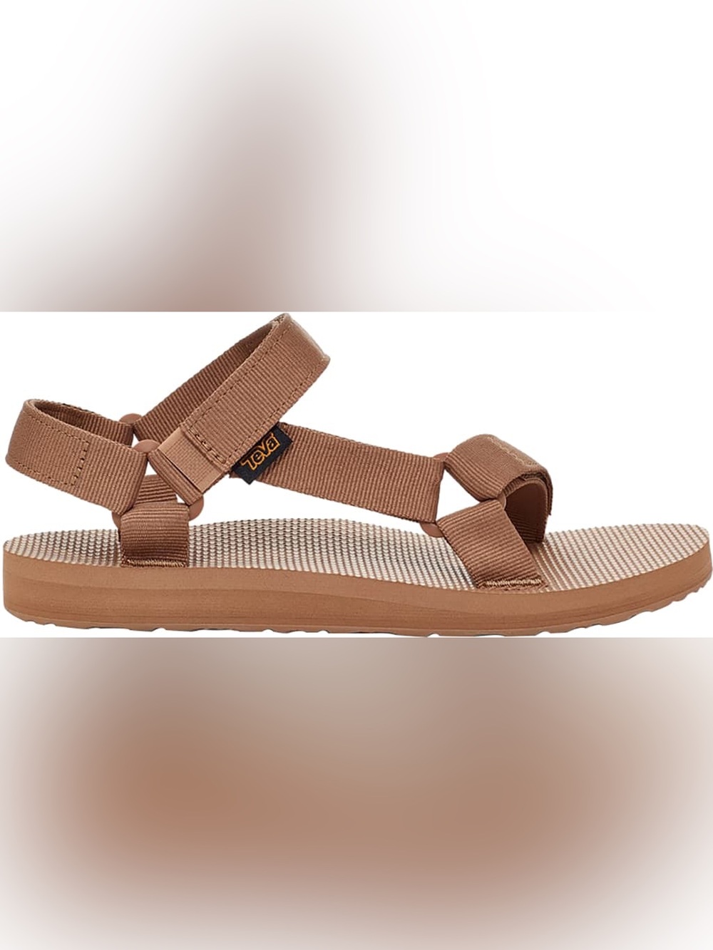 Teva Tan Webbing Sandal with Black Size Label